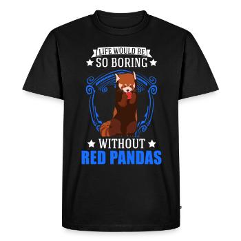Red Panda Gift Cat Bear Red Panda - Men's Premium Organic T-Shirt - black - Front - Nico (187cm)