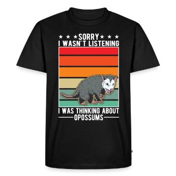 Opossum Gift Possum Marsupial - Men's Premium Organic T-Shirt - black - Front - Nico (187cm)