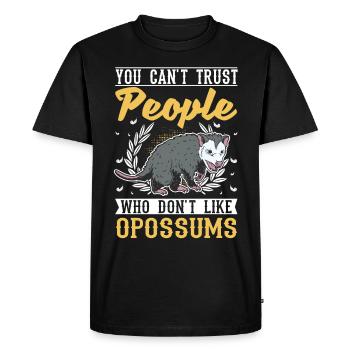 Opossum Gift Possum Marsupial - Men's Premium Organic T-Shirt - black - Front - Nico (187cm)