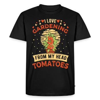 J’aime Jardinage De ma tête Tomates Tomate - T-shirt Premium bio Homme - noir - Devant - Nico (187cm)