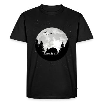 Aardvark Moon - Men's Premium Organic T-Shirt - black - Front - Nico (187cm)