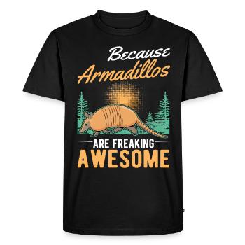 Parce que les tatous sont des tatou géniaux - T-shirt Premium bio Homme - noir - Devant - Nico (187cm)