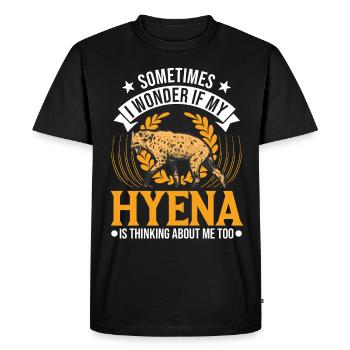 Hyène Cadeau Aardwolf Hyène - T-shirt Premium bio Homme - noir - Devant - Nico (187cm)