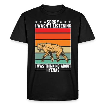 Hyène Cadeau Aardwolf Hyène - T-shirt Premium bio Homme - noir - Devant - Nico (187cm)