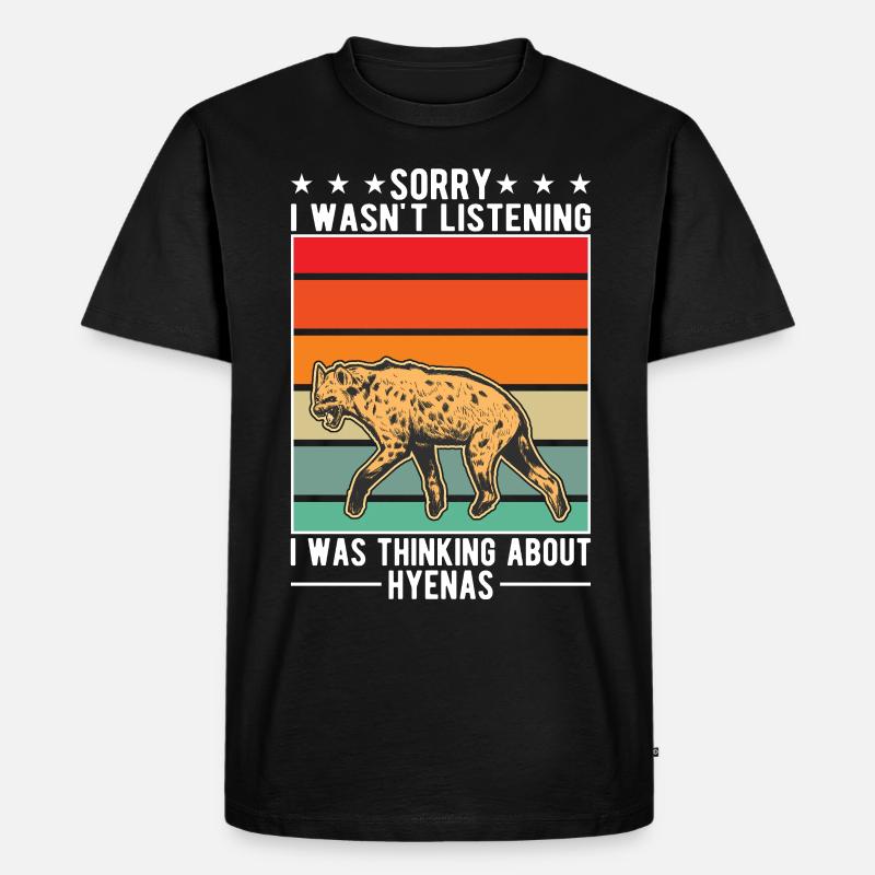 Hyäne Geschenk Erdwolf Hyena - Männer Premium Bio T-Shirt - Schwarz