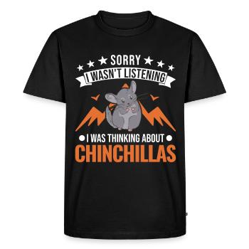 Chinchilla Gift Woolly Short-tailed Chinchilla - Men's Premium Organic T-Shirt - black - Front - Nico (187cm)