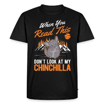 Chinchilla Gift Woolly Short-tailed Chinchilla - Men's Premium Organic T-Shirt - black - Front - Nico (187cm)