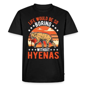 Hyène Cadeau Aardwolf Hyène - T-shirt Premium bio Homme - noir - Devant - Nico (187cm)