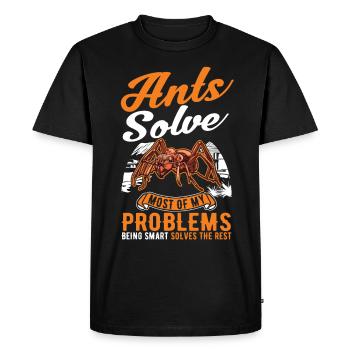 Fourmis Fourmilière Fourmilières Fourmis de feu - T-shirt Premium bio Homme - noir - Devant - Nico (187cm)