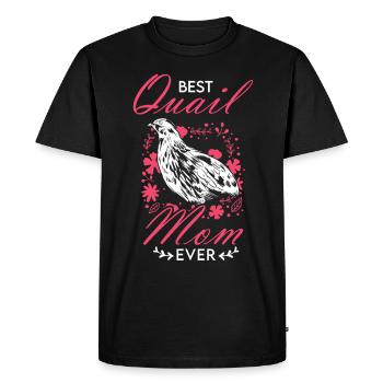 Quail Mama Quail Breeder Quail Woman - Men's Premium Organic T-Shirt - black - Front - Nico (187cm)