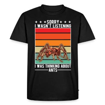 Fourmis Fourmilière Fourmilières Fourmis de feu - T-shirt Premium bio Homme - noir - Devant - Nico (187cm)