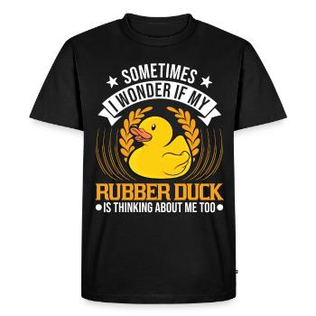 Rubber Duck Gift Squeaky Duck Bathing Duck - T-shirt Premium bio Homme - noir - Devant - Nico (187cm)