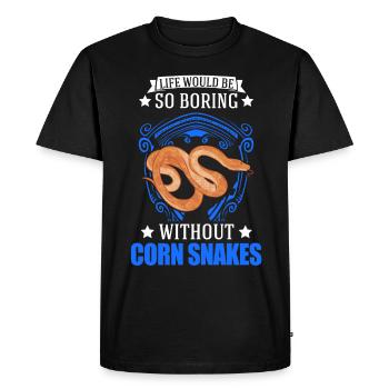 Corn Snake Cadeau Corn Snake - T-shirt Premium bio Homme - noir - Devant - Nico (187cm)