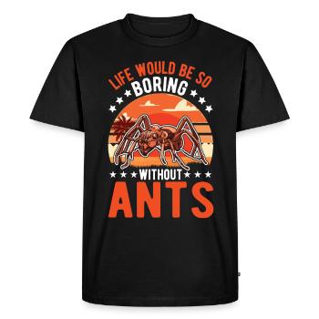 Fourmis Fourmilière Fourmilières Fourmis de feu - T-shirt Premium bio Homme - noir - Devant - Nico (187cm)