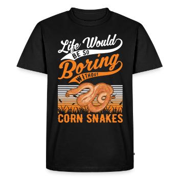 Corn Snake Cadeau Corn Snake - T-shirt Premium bio Homme - noir - Devant - Nico (187cm)