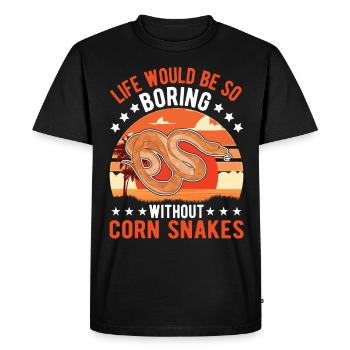Corn Snake Cadeau Corn Snake - T-shirt Premium bio Homme - noir - Devant - Nico (187cm)