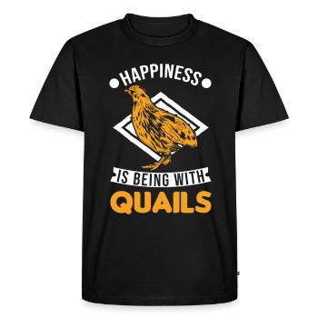 Quail Luck Quail Breeding Quail Breeder - Men's Premium Organic T-Shirt - black - Front - Nico (187cm)