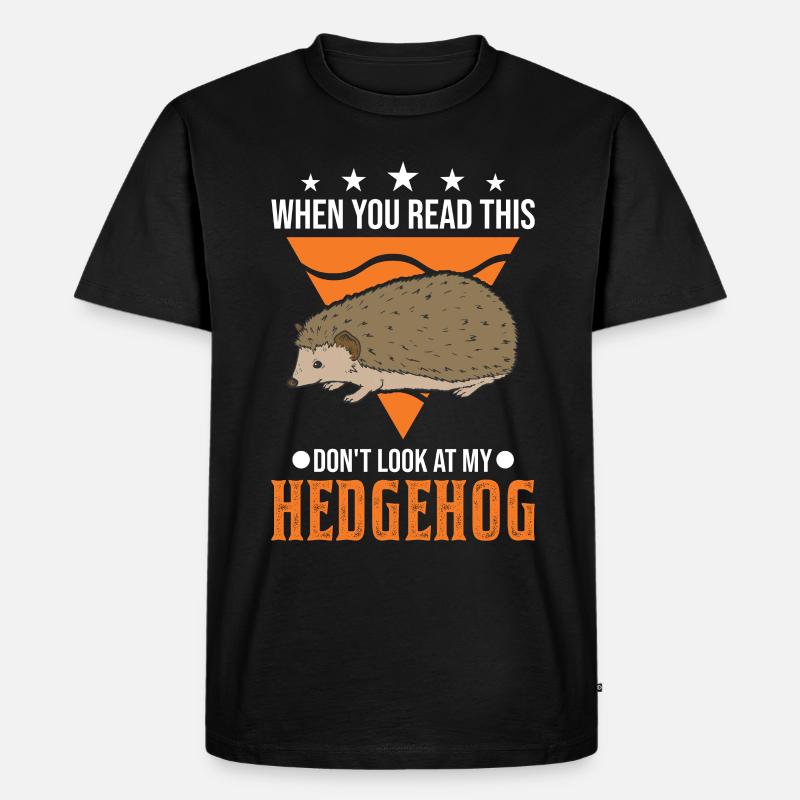 Igel Geschenk Stacheligel - Männer Premium Bio T-Shirt - Schwarz