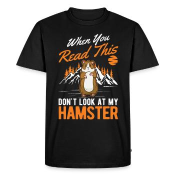 Hamster Gift Golden Hamster Hamster - Men's Premium Organic T-Shirt - black - Front - Nico (187cm)