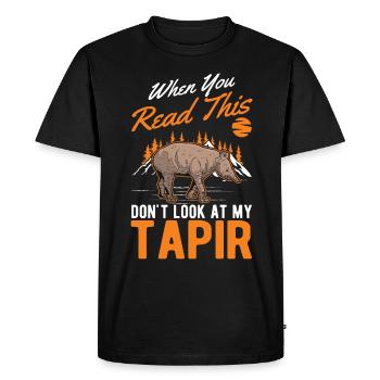 Tapir Tapir des plaines Tapirdae Tapir - T-shirt Premium bio Homme - noir - Devant - Nico (187cm)