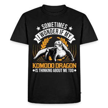 Komodo dragon moniteur lézard Komodo dragon - T-shirt Premium bio Homme - noir - Devant - Nico (187cm)