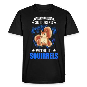 Squirrel Gift Squirrel Gray Squirrel - Men's Premium Organic T-Shirt - black - Front - Nico (187cm)