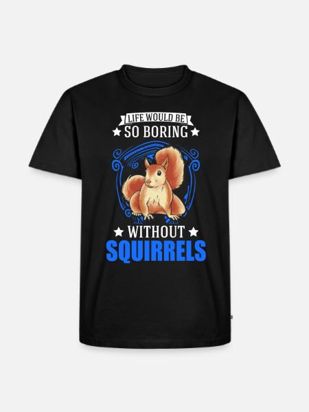 Eichhörnchen Geschenk Squirrel Grauhörnchen - Männer Premium Bio T-Shirt - Schwarz