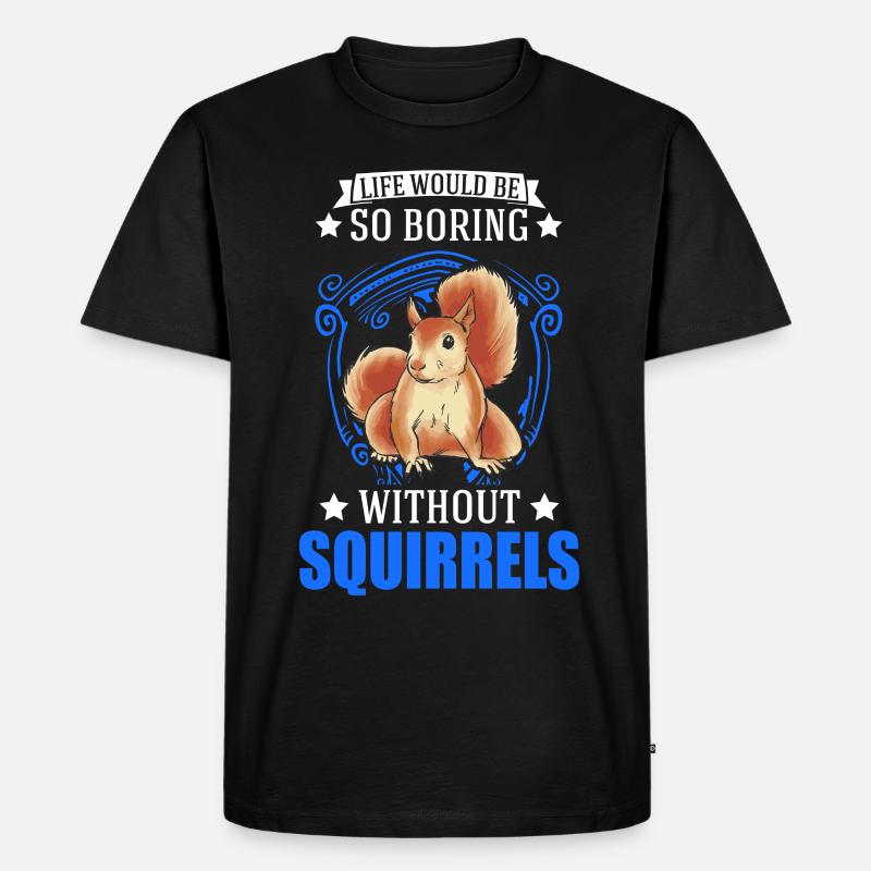 Eichhörnchen Geschenk Squirrel Grauhörnchen - Männer Premium Bio T-Shirt - Schwarz
