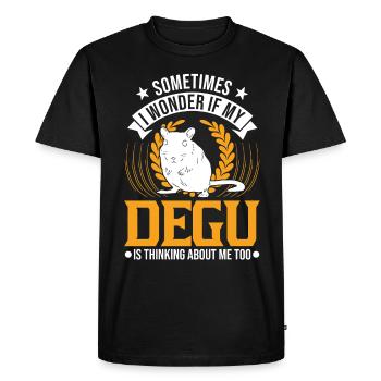 Degu propriétaire arbuste forêt de rats degu - T-shirt Premium bio Homme - noir - Devant - Nico (187cm)