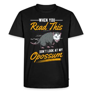 Opossum Gift Possum Marsupial - Men's Premium Organic T-Shirt - black - Front - Nico (187cm)