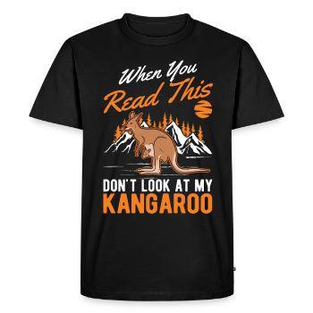 Australian Kangaroo Australia Kangaroo - Men's Premium Organic T-Shirt - black - Front - Nico (187cm)