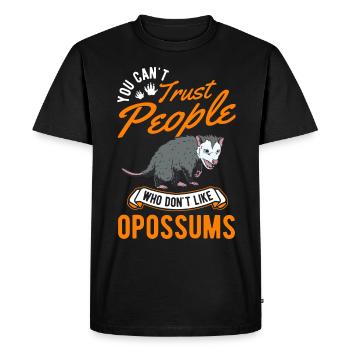 Opossum Gift Possum Marsupial - Men's Premium Organic T-Shirt - black - Front - Nico (187cm)