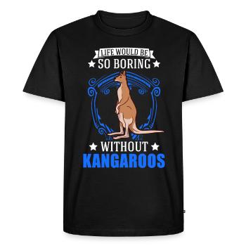 Australian Kangaroo Australia Kangaroo - Men's Premium Organic T-Shirt - black - Front - Nico (187cm)