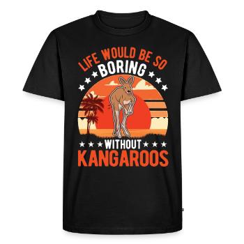 Australian Kangaroo Australia Kangaroo - Men's Premium Organic T-Shirt - black - Front - Nico (187cm)