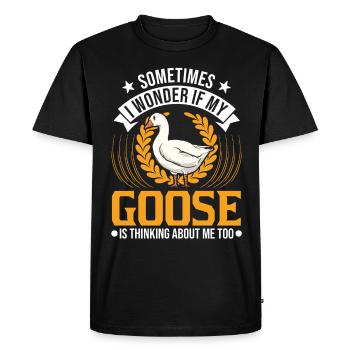 Geese Gift Goose Farmer Goose Goose - Men's Premium Organic T-Shirt - black - Front - Nico (187cm)