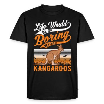 Australian Kangaroo Australia Kangaroo - Men's Premium Organic T-Shirt - black - Front - Nico (187cm)