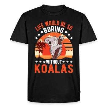 Koala lover Koala bear - Men's Premium Organic T-Shirt - black - Front - Nico (187cm)