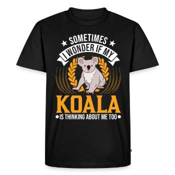 Koala lover Koala bear - Men's Premium Organic T-Shirt - black - Front - Nico (187cm)