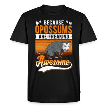 Because Opossums are freaking awesome - Men's Premium Organic T-Shirt - black - Front - Nico (187cm)