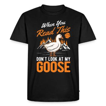 Geese Gift Goose Lovers Goose Breeders - Men's Premium Organic T-Shirt - black - Front - Nico (187cm)
