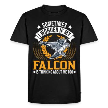 Falcon Gift Falcon Breeding Falcon Breeder Falconer - Men's Premium Organic T-Shirt - black - Front - Nico (187cm)