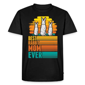 Rabbit Mama Rabbit Rabbit - Men's Premium Organic T-Shirt - black - Front - Nico (187cm)