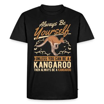 Always be yourself Kangaroo Australia Kangaroo - Men's Premium Organic T-Shirt - black - Front - Nico (187cm)