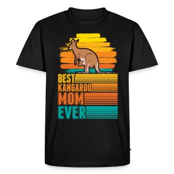 Best Kangaroo Mom Ever Känguru Mama - Men's Premium Organic T-Shirt - black - Front - Nico (187cm)