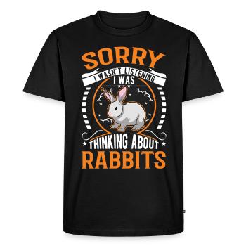 Rabbit Rabbit Rabbit Rabbit - Men's Premium Organic T-Shirt - black - Front - Nico (187cm)