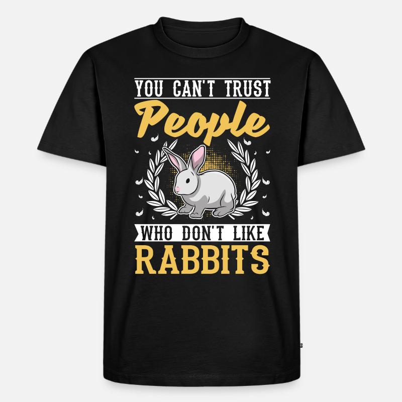 Rabbit Rabbit Rabbit - Men's Premium Organic T-Shirt - black