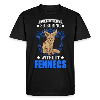 Fennec Gift Fennec Desert Fox - Men's Premium Organic T-Shirt - black - Front - Nico (187cm)