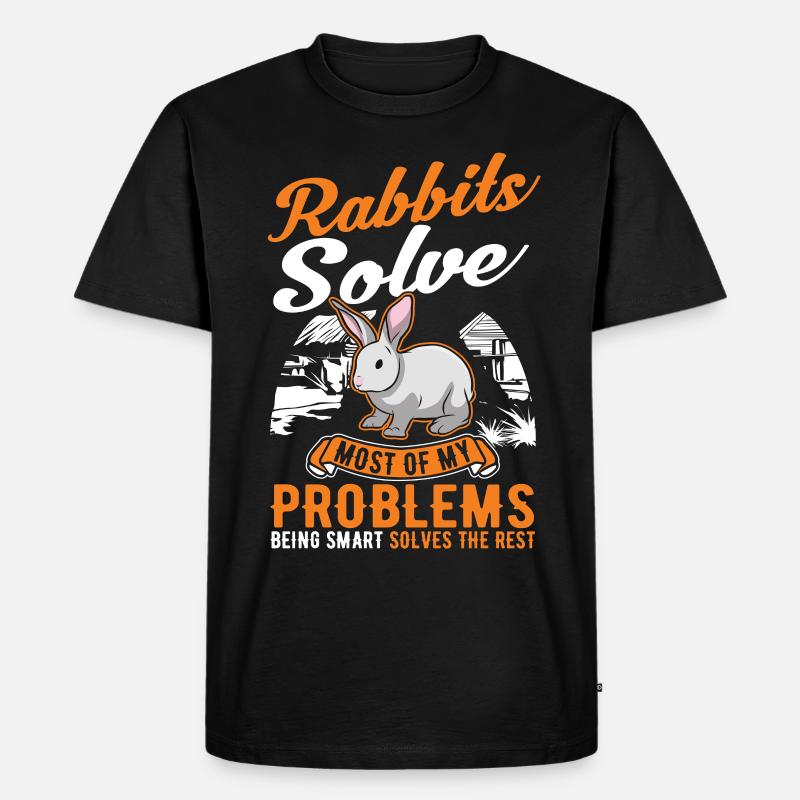 Rabbit Rabbit Rabbit - Men's Premium Organic T-Shirt - black