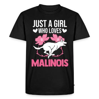 Malinois Fille Berger Belge - T-shirt Premium bio Homme - noir - Devant - Nico (187cm)