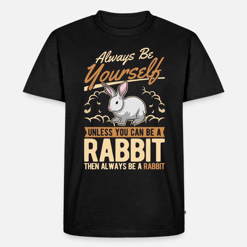 Rabbit Rabbit Rabbit - Men's Premium Organic T-Shirt - black